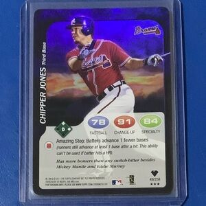 Chipper Jones #49 [Holo] 2011 Topps Attax Baseball Trading Card